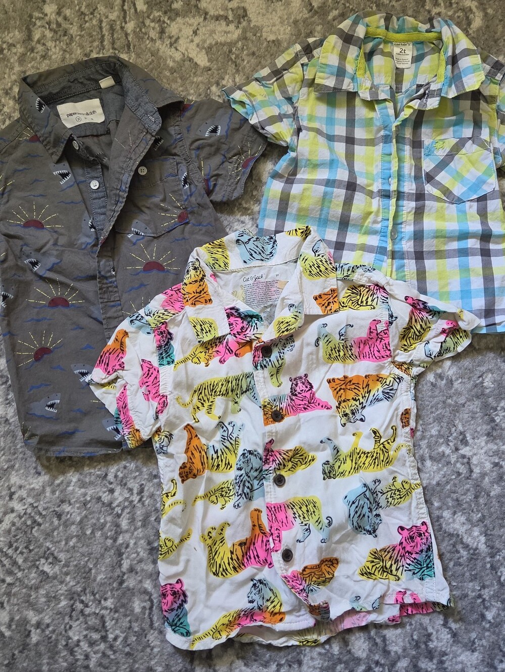 Toddler Boy Short Sleeve Button Down Shirt Bundle 2T